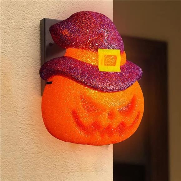 Pumpkin Halloween Porch Light Covers 2 Pack, 9" x 11.8" Halloween Outdoor Decor - Picture 2 of 7